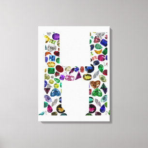 Toile Lettre H Monogramme