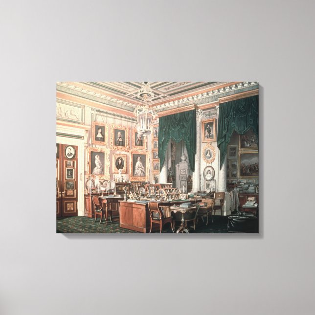 Toile L'étude d'Alexandre III au Palais de Gatchina (Recto)