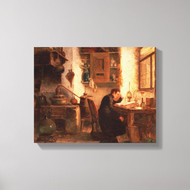 Toile L'étudiant en chimie et en pharmacie (Recto)