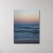 Lever De Lune Au-Dessus De L'Atlantique #4705 Canv