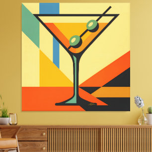 Toile Lever de soleil Bauhaus Martini du milieu du XXe s