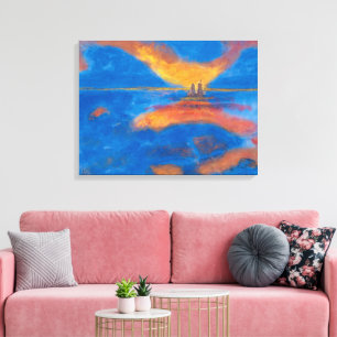 Toile Lever de soleil en mer Emil Nolde