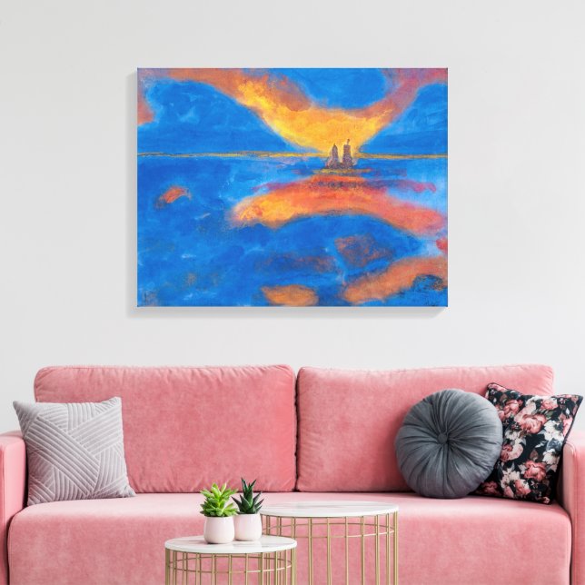 Toile Lever du soleil en mer | Emil Nolde | (Insitu(Salon))