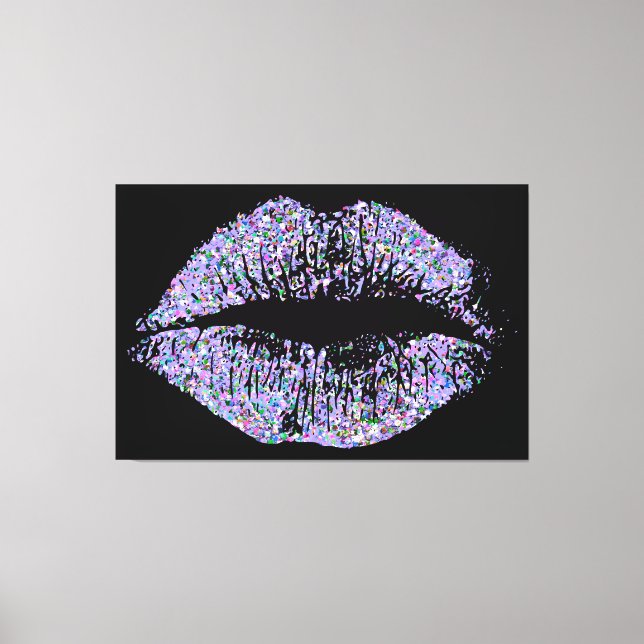 Toile Lèvres à Parties scintillant multicouleur Grit #11 (Recto)