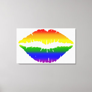 Toile Lèvres arc-en-ciel