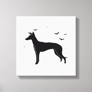 Toile Lévrier Ibizenc Chien � Silhouette de Lune d'Hallo