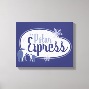 Toile L'Express polaire Ours polaires Retro Graphisme