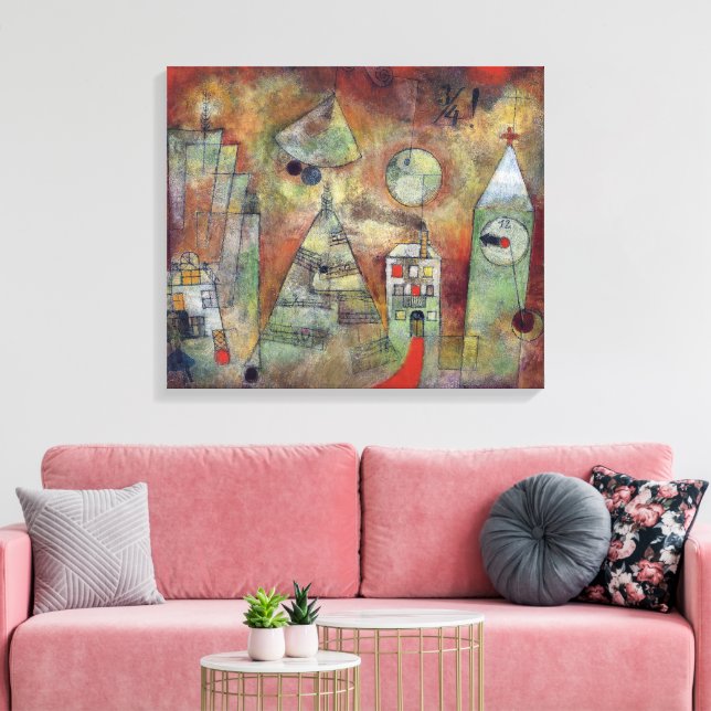 Toile L'heure fatidique, 3 quarts à 12 | Paul Klee | (Insitu(Salon))