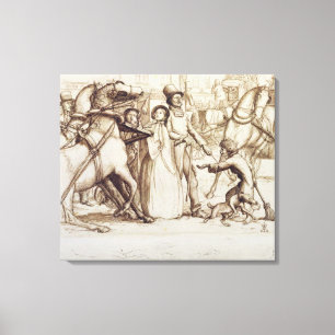 Toile L'homme aveugle, 1853 (stylo, encre, lavage et