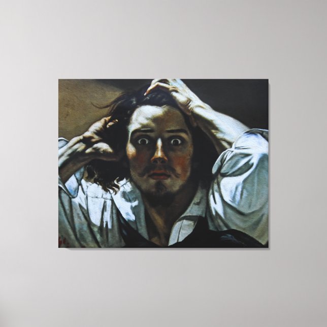 Toile L'homme désespéré par Gustave Courbet (Recto)
