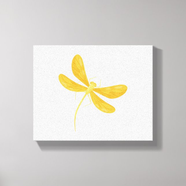 Toile libellule jaune (Recto)