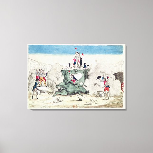 Toile Liberté renversant la statue du Grand (Recto)