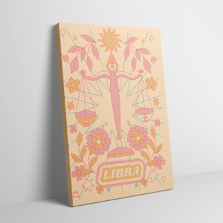Toile Libra Celestial Zodiac Pastel Dreams Wall Arts