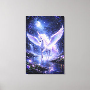 Toile Licorne ailée éthérée de lumière ManJiangHong F