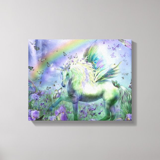 Toile licorne et papillons (Recto)