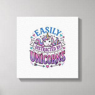 Toile Licorne facilement distrait par la publicité de li