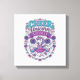 Toile Licorne Joie Esprit Licorne Coloré POD Artwork_