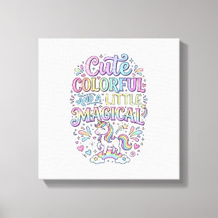 Toile Licorne Mignonne Colorée et un Peu Magique Origina