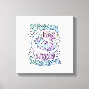 Toile Licorne rêve grand petit idée cadeau licorne vecte