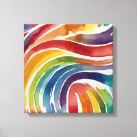 Lignes arc-en-ciel Aquarelle