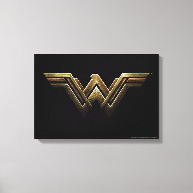 Toile Ligue de Justice | Symbole métallurgique Wonder Wo (Recto)