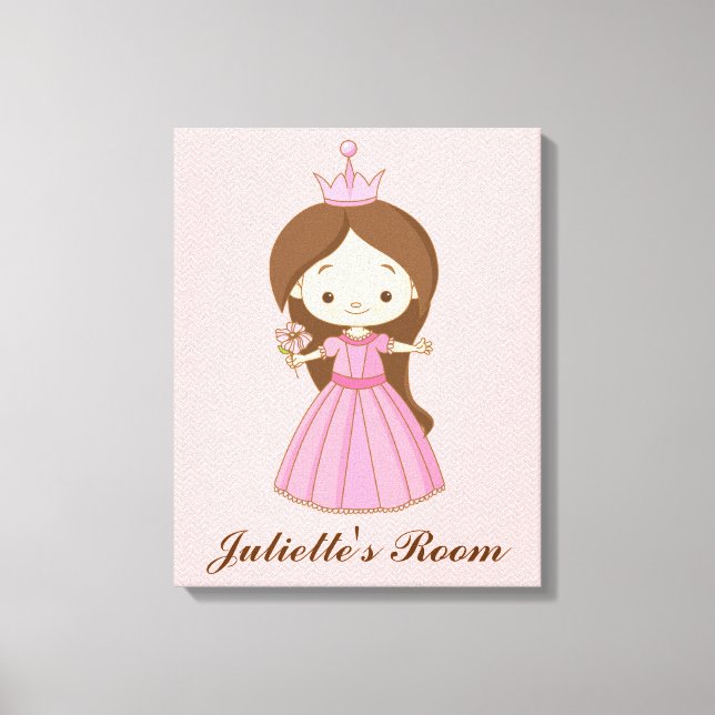 Toile Li'l Princess Personnalisé Girls Room Canvas (Recto)