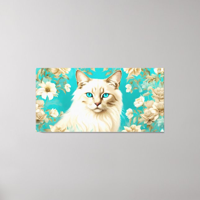 Toile Lilac Lynx Point Siamese Portrait Art (Recto)