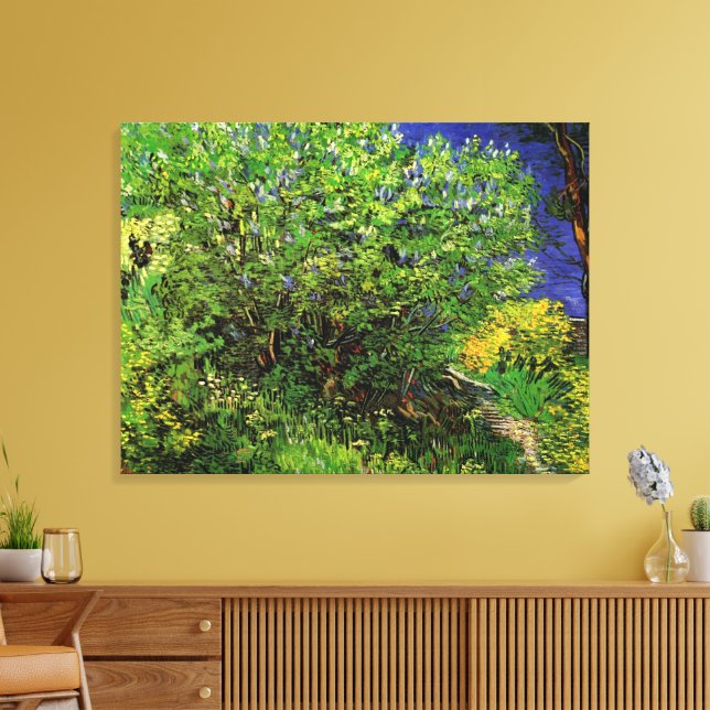 Toile Lilacs de Vincent van Gogh, Fleurs de Jardin Vinta (Insitu(Salon))