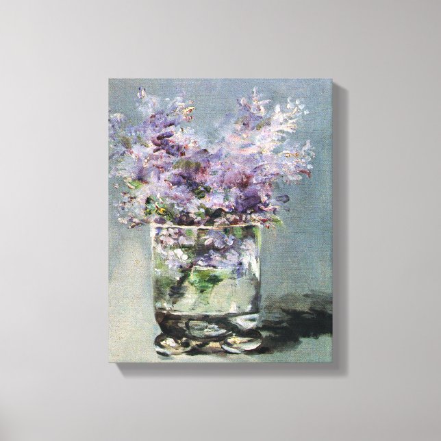 Toile Lilacs en verre par Edouard Manet (Recto)