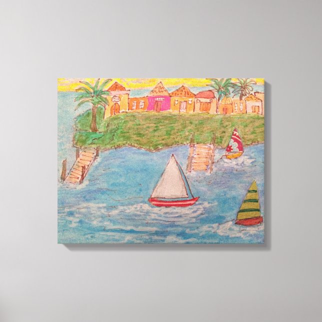 Toile L'île aux voiliers (Recto)