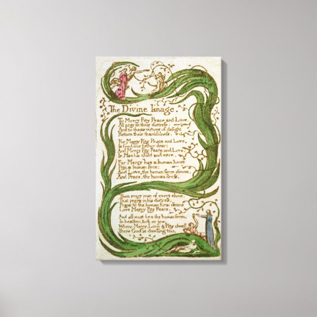 Toile L'image divine, de Chansons d'Innocence, 1789 (Recto)