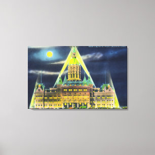 Toile L'immeuble du Capitole de l'État la nuit