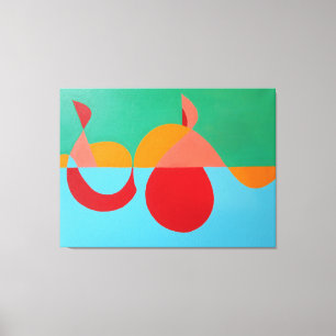 Toile L'impression d'art moderne de la Clef Orange