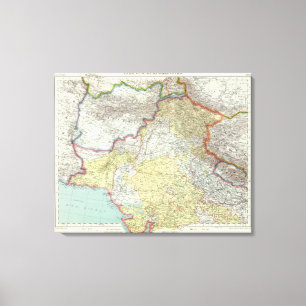 Toile L'Inde et l'Afganistan