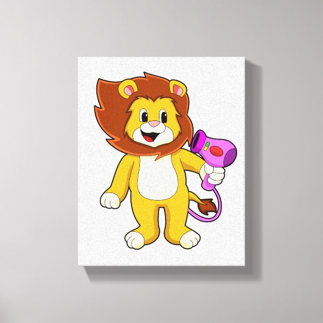 Toile Lion avec sèche-cheveux (Recto)