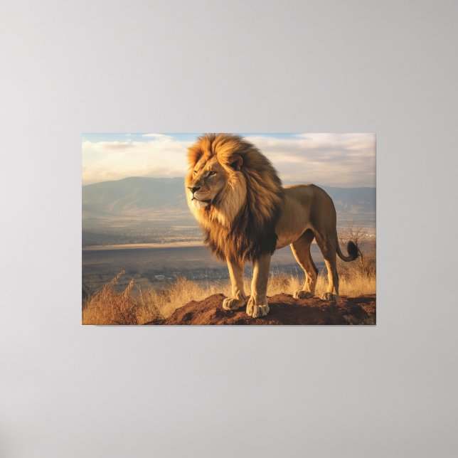 Toile Lion dans la nature (Recto)