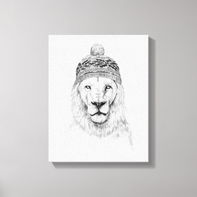 Toile Lion d'hiver (bw) (Recto)
