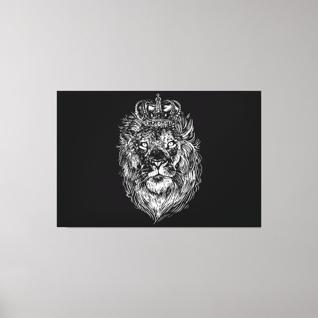 Toile lion head design witwonderful charisma (Recto)
