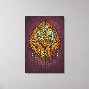 Toile Lion Regal Spirit La Rue Mandala Tribale Ornée
