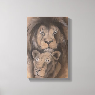 Toile Lions Love