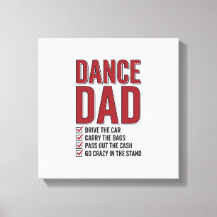 Toile Liste de contrôle de papa de danse Dessin de gravu