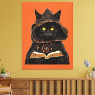Toile Liste de sorts d'anatomie de proies lisant un chat