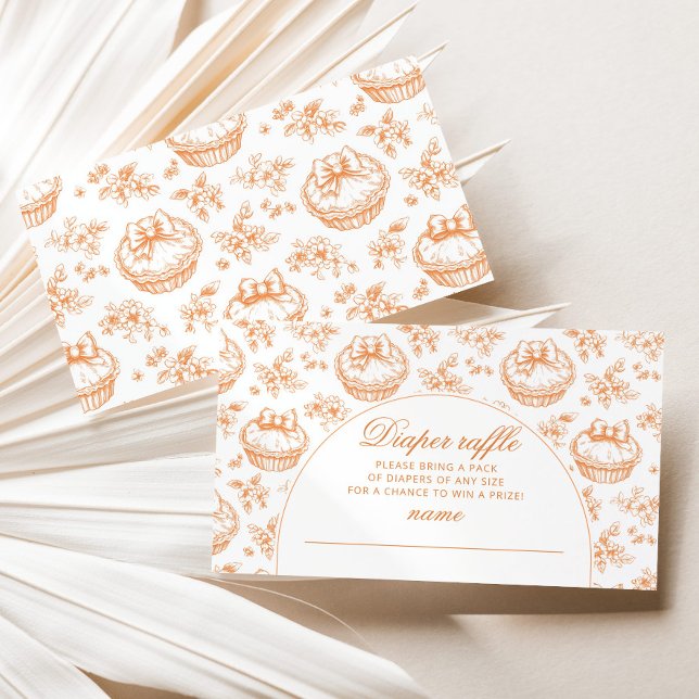 Toile Litte Cutie Pie Diaper raffle arch Enclosure Card (Creator Uploaded)