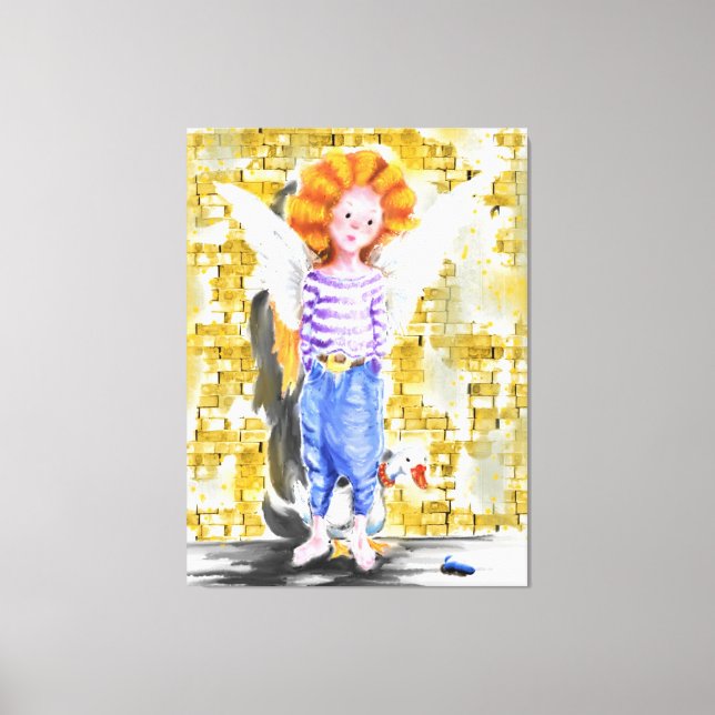 Toile Little Angel - Aquarelle (Recto)