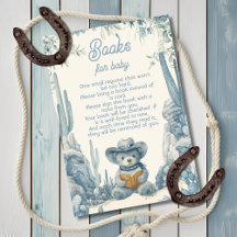 Toile Little Cowboy Teddy Bear Livres pour carte b