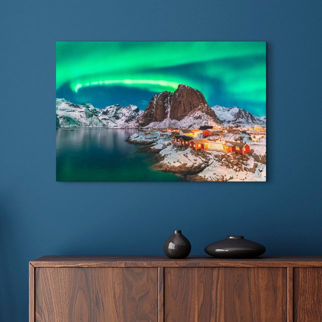 Toile Littoral | Lofoten Islands, Hamnoy, Norvège (Créateur téléchargé)