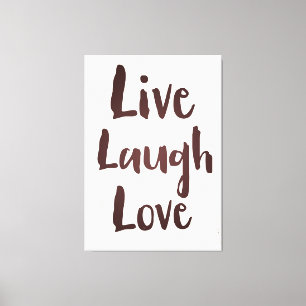 Toile Live Laugh Love vintage citation inspirante