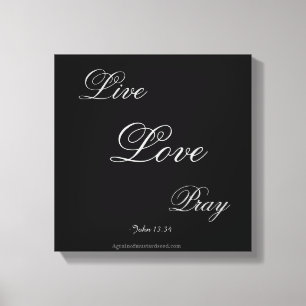 Toile Live Love Pray Christian