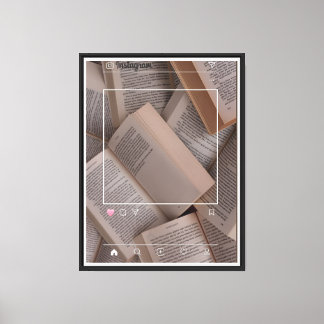 Toile " Livre esthétique Flatlay Wall Art"