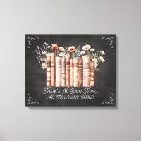 Livres avec Fleurs et Citation sur Tableau Noir